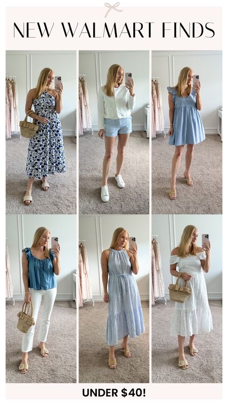 Pretty blue and white fashion finds for summer from @Walmart! #walmartpartner #walmartfashion 

#LTKFindsUnder50 #LTKSeasonal