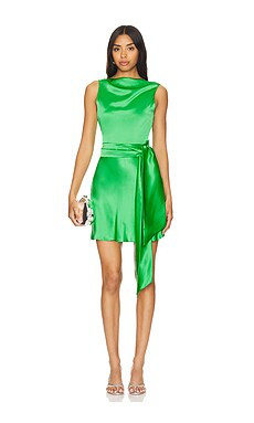 Amanda Uprichard Rosemary Mini Dress in Grass from Revolve.com | Revolve Clothing (Global)