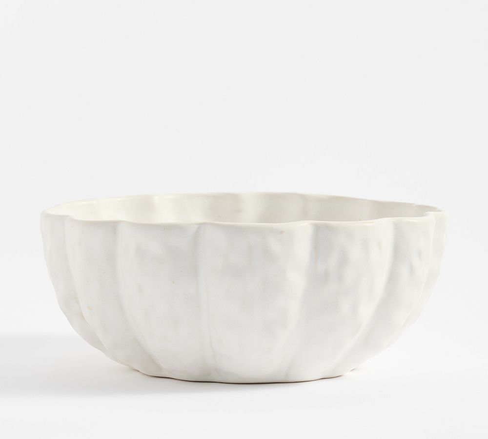 Pumpkin Stoneware Serving Bowl | Pottery Barn (US)