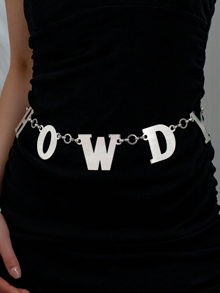 1 Pc Western Cowgirl Style Bold Letter HOWDY Exaggerated Waist Chain | SHEIN