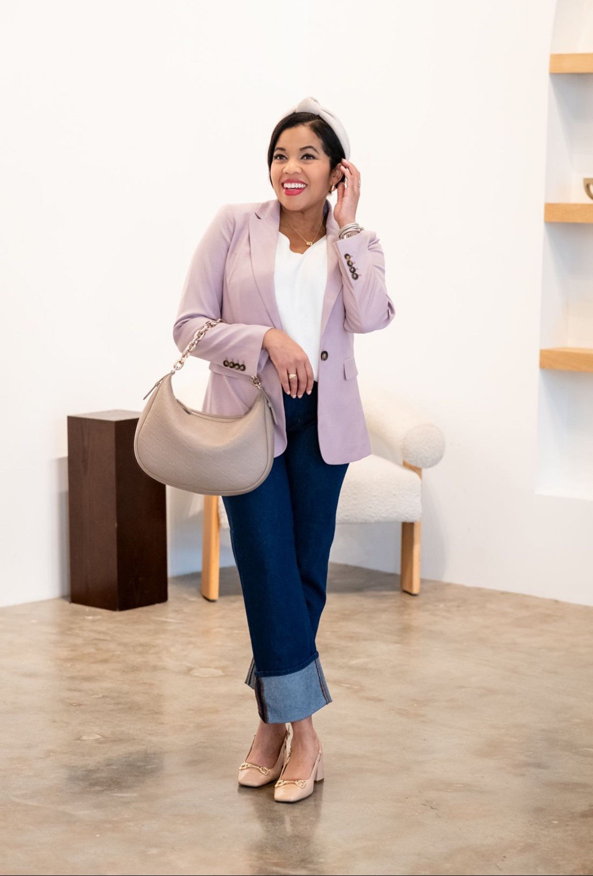 A blazer and cuffed jeans is my go to casual work look right now. Pro tip: buy a suit with a classic blazer and wear just the blazer with tons of other pieces to stretch your wardrobes 

#LTKStyleTip #LTKFindsUnder100 #LTKWorkwear