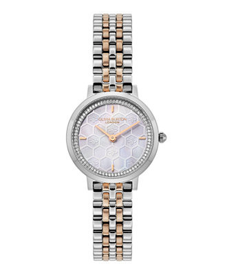 Olivia Burton Women's Honeycomb Ultra Slim Two-Tone Bracelet Watch, 28mm - Macy's | Macy's