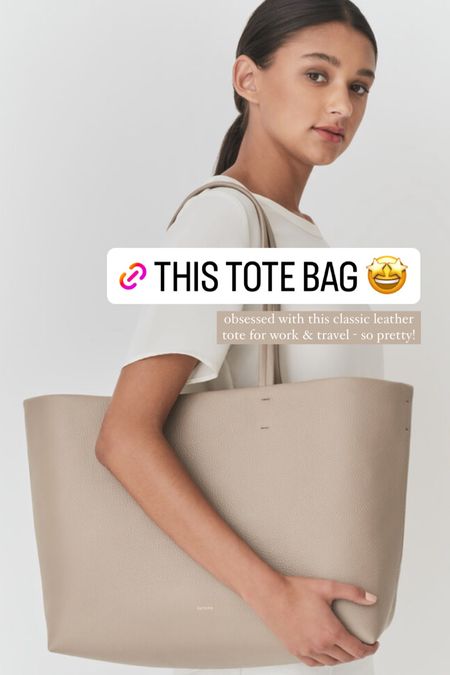 Obsessed with this classic neutral tote bag for work & travel - it’s so pretty 🤩

Cuyana; work tote; travel tote; leather tote; leather purse; neutral tote; Christine Andrew 

#LTKitbag #LTKtravel #LTKworkwear