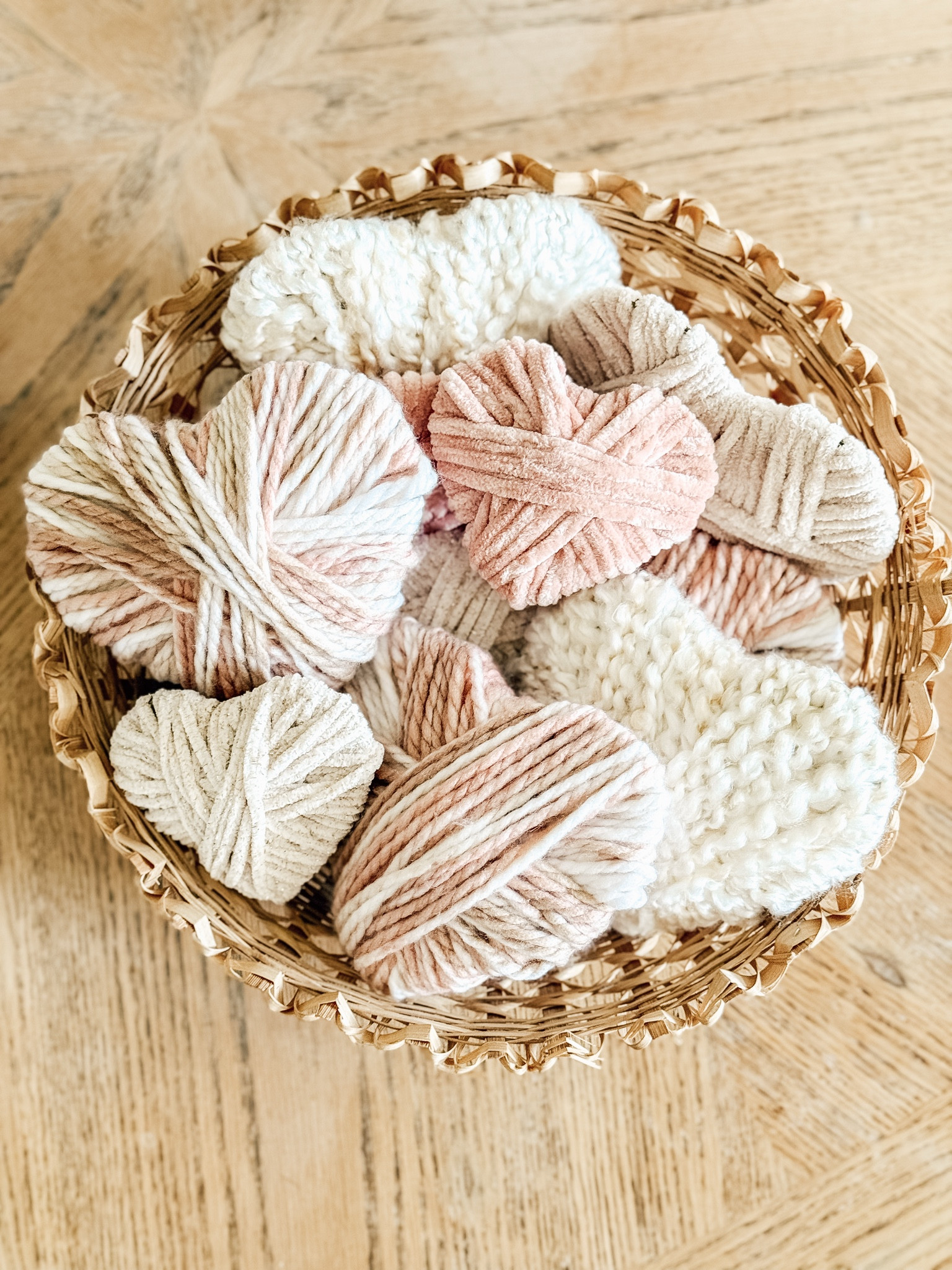 These yarn hearts are so easy and fun to make! Perfect Valentine’s Day craft with so many ways to use them! #valentinesday #valentiensdaycraft #yarnhearts #diydecor 

#LTKHome #LTKSeasonal