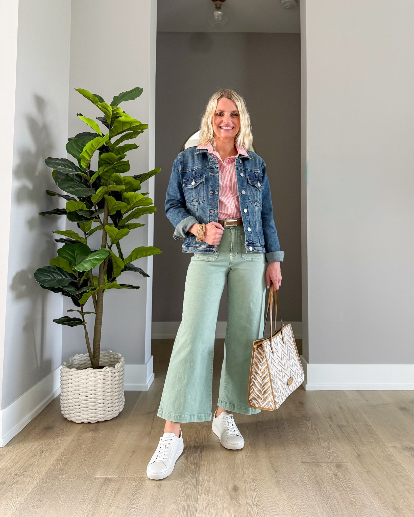 I love layering with a denim jacket! This look would be the perfect teacher outfit! 
Jacket- small
Pants- 25
Shirt- xs
Use code: DJXKATIE20
At @dearjohndenim

#LTKPetite #LTKOver40 #LTKSeasonal