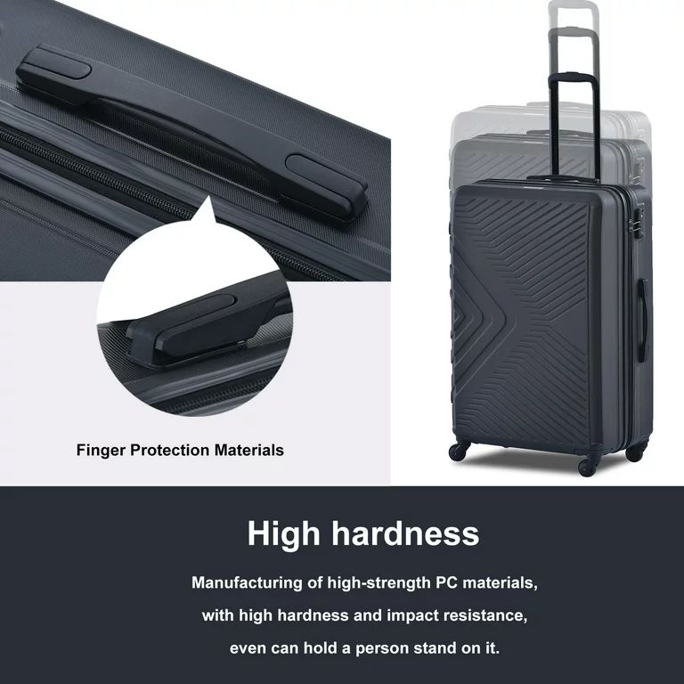 Travelhouse 3 Piece Hardshell Luggage Set Hardside Lightweight Suitcase with TSA Lock Spinner Whe... | Walmart (US)