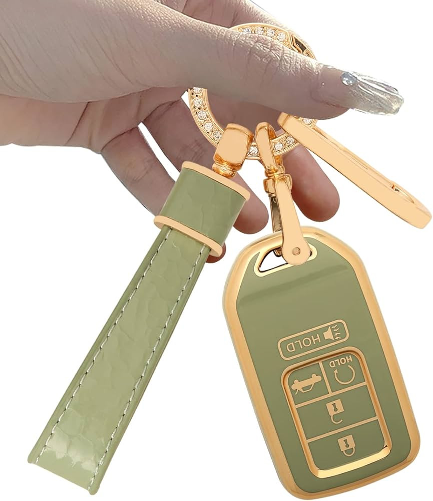 Key fob Cover ，Two different materials keychain Accessories，5 colors TPU key Cover .for Honda... | Amazon (US)