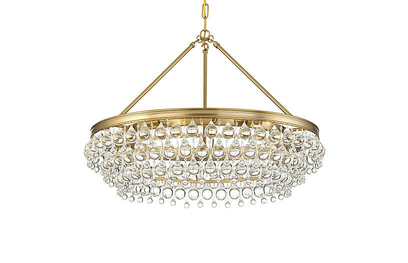 Calypso 6-Light Chandelier, Vibrant Gold | One Kings Lane