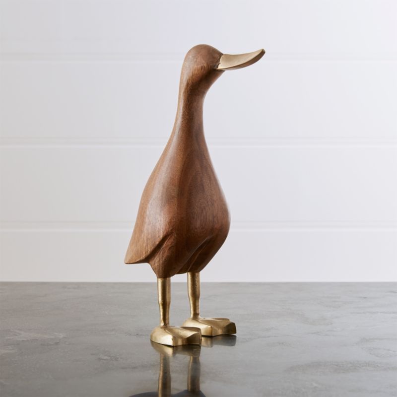 Large Wood Mallard Duck | Crate & Barrel