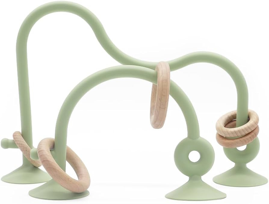 High Chair Toys with Suction Cups for Infant Toddlers,Food Grade Silicone Teething Toy for Kids 6... | Amazon (US)