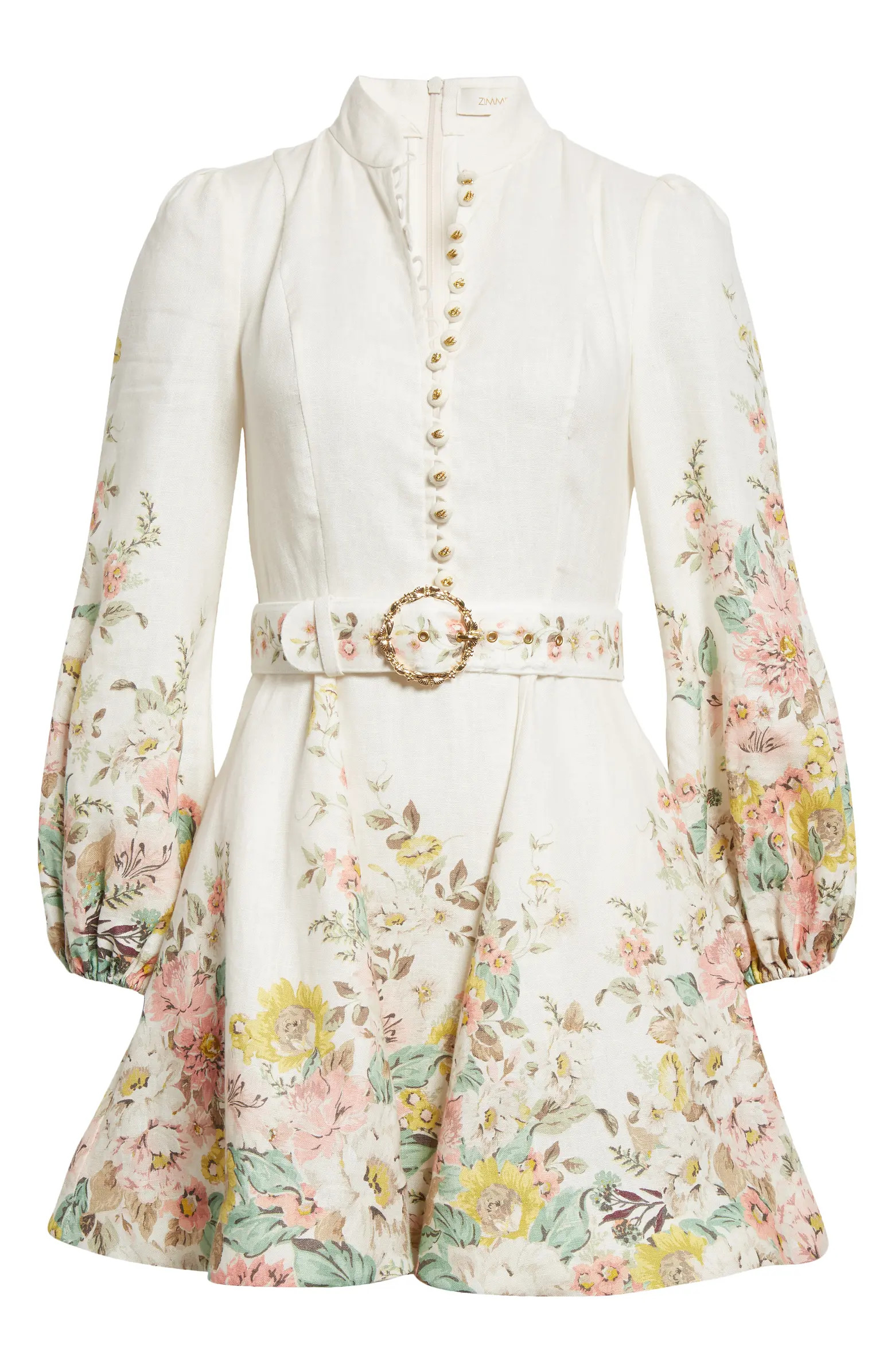 Matchmaker Belted Linen Minidress | Nordstrom