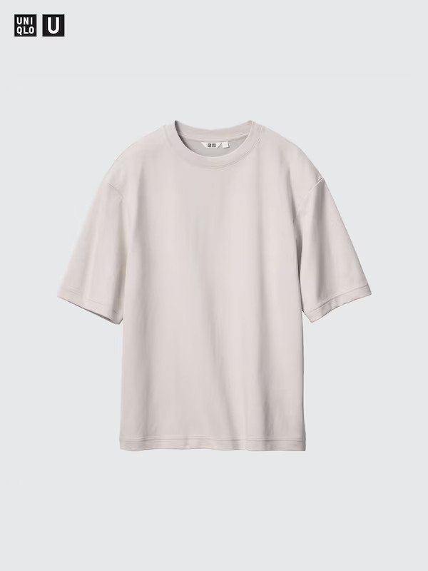 AIRism Cotton Oversized Crew Neck T-Shirt | UNIQLO (UK)