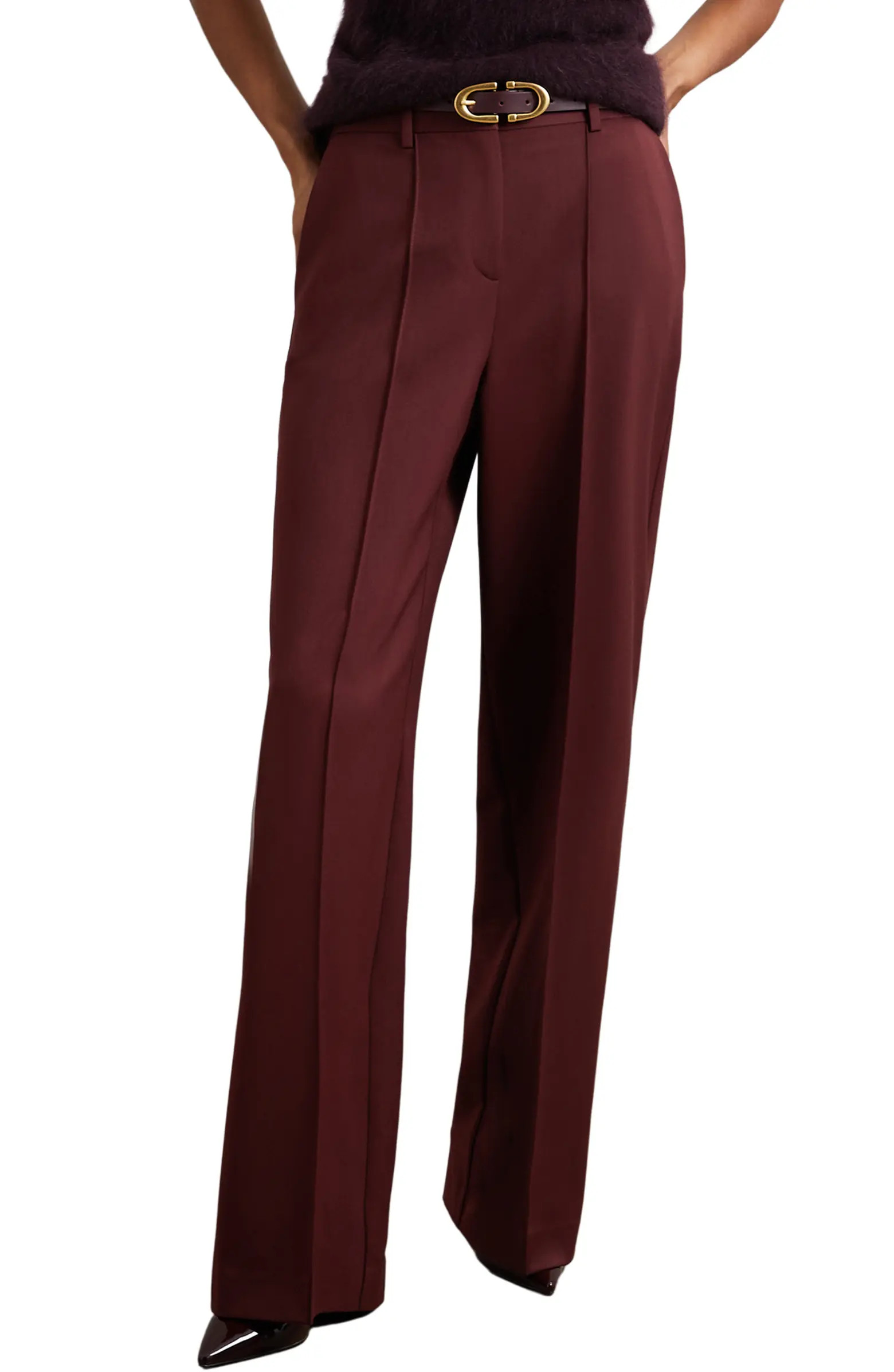 Luisa Wide Leg Pintuck Trousers | Nordstrom