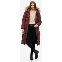 Superdry Everest Faux Fur Parka Coat - Red, Red, Size 12, Women | Very (UK)