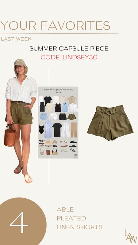 Able Linen Shorts, wearing tts in size 2 (code: LINDSEY30)

#LTKSaleAlert #LTKFindsUnder50 #LTKFindsUnder100