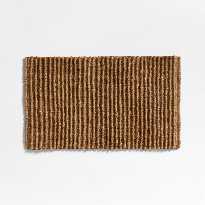 Textured Chunky Coir Natural Indoor/Outdoor Doormat 18"x30" | Crate & Barrel | Crate & Barrel