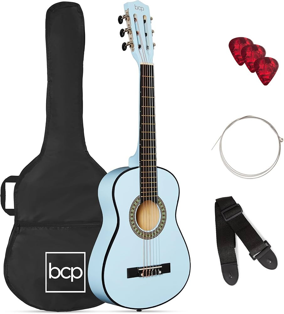 Best Choice Products 30in Kids Acoustic Guitar Beginner Starter Kit with Strap, Case, Strings - L... | Amazon (US)