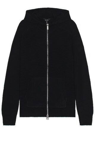 Ottoman Rib Hoodie in Black | Revolve Clothing (Global)