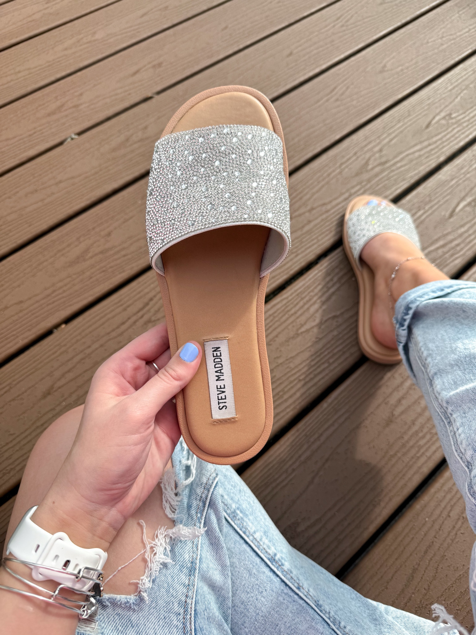 【STEVE MADDEN】Sienna ラインストーン サンダル Steve Madden Sienna Rhinestone Sandal - Free Shipping | DSW