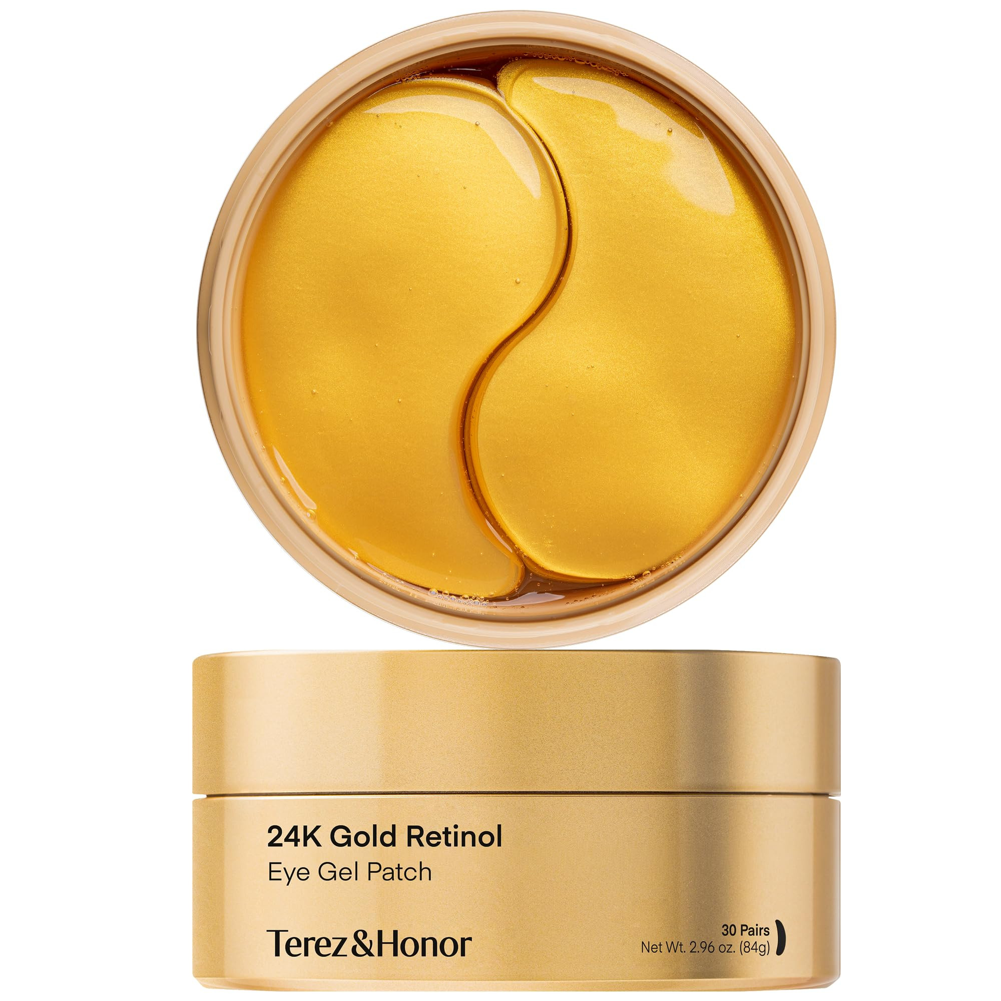 TEREZ & HONOR 24K Gold Retinol Under Eye Patches - 60 Korean Hydrogel Eye Masks with Collagen Pep... | Amazon (US)
