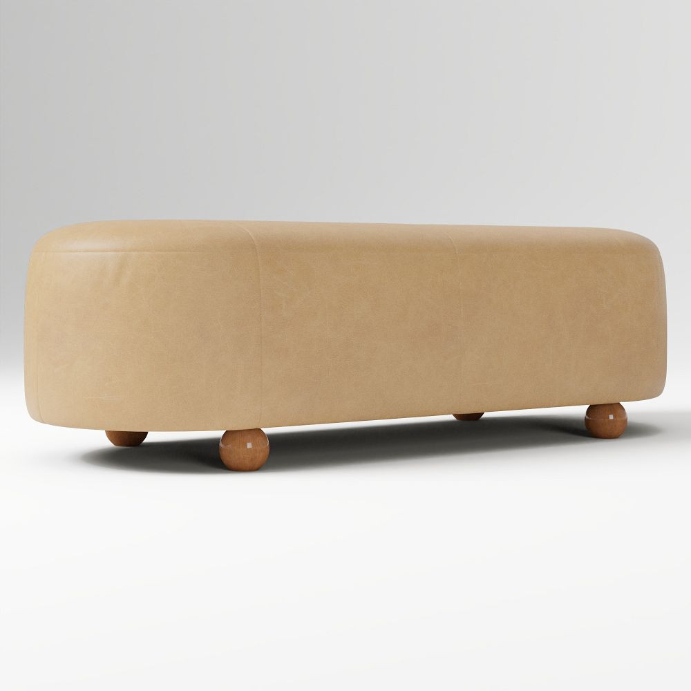 Thalia Leather Bench | West Elm (US)