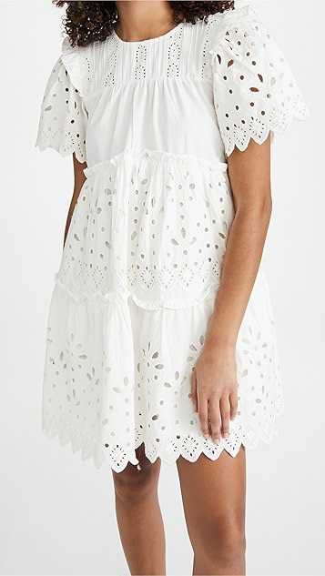Hazel Eyelet Tiered Dress | Shopbop