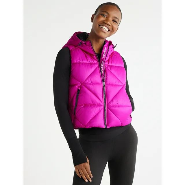 Love & Sports Women's Puffer Vest with Hood, Sizes XS-XXXL - Walmart.com | Walmart (US)