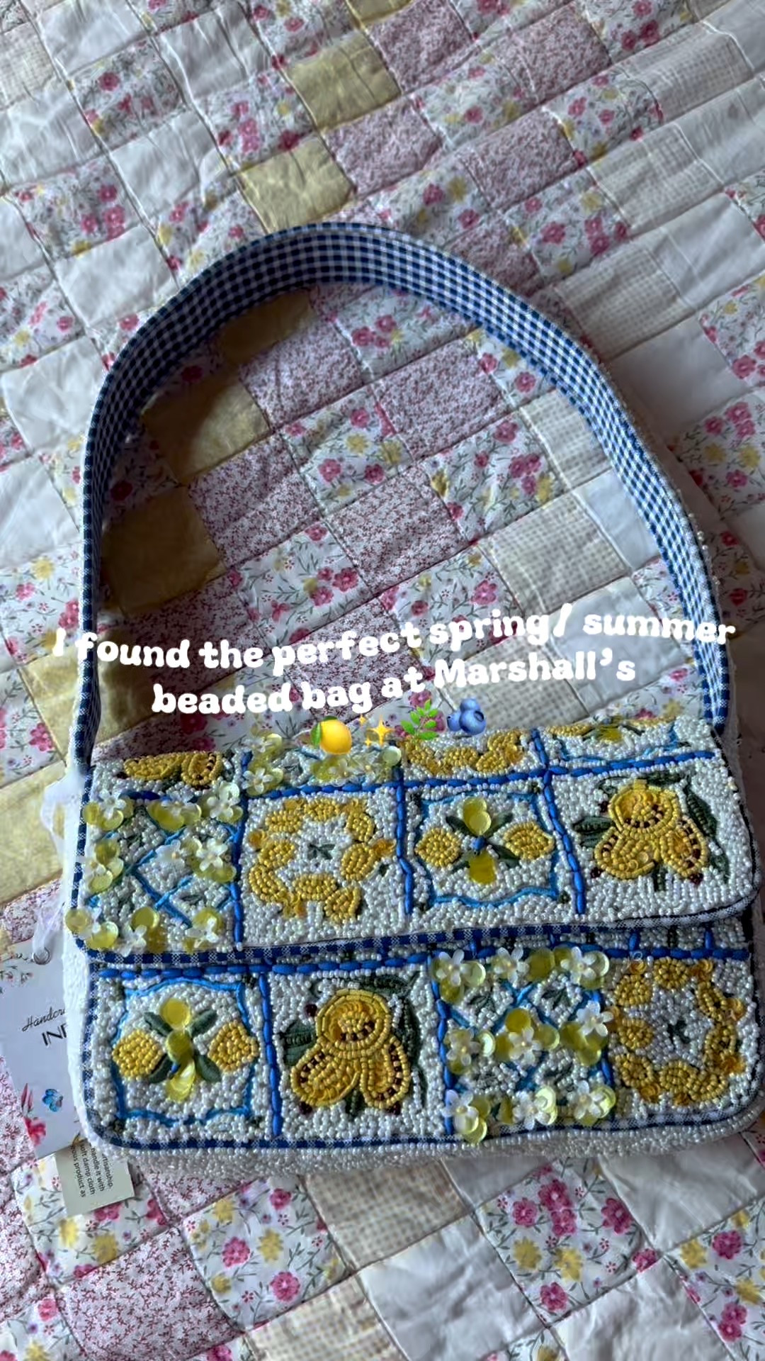 I found the perfect spring/summer beaded bag at Marshall’s ✨🍋
It’s giving almafi coast & Greece vibes 🍋✨🫐 sooo perfect! 

#LTKBump #LTKSeasonal #LTKootd