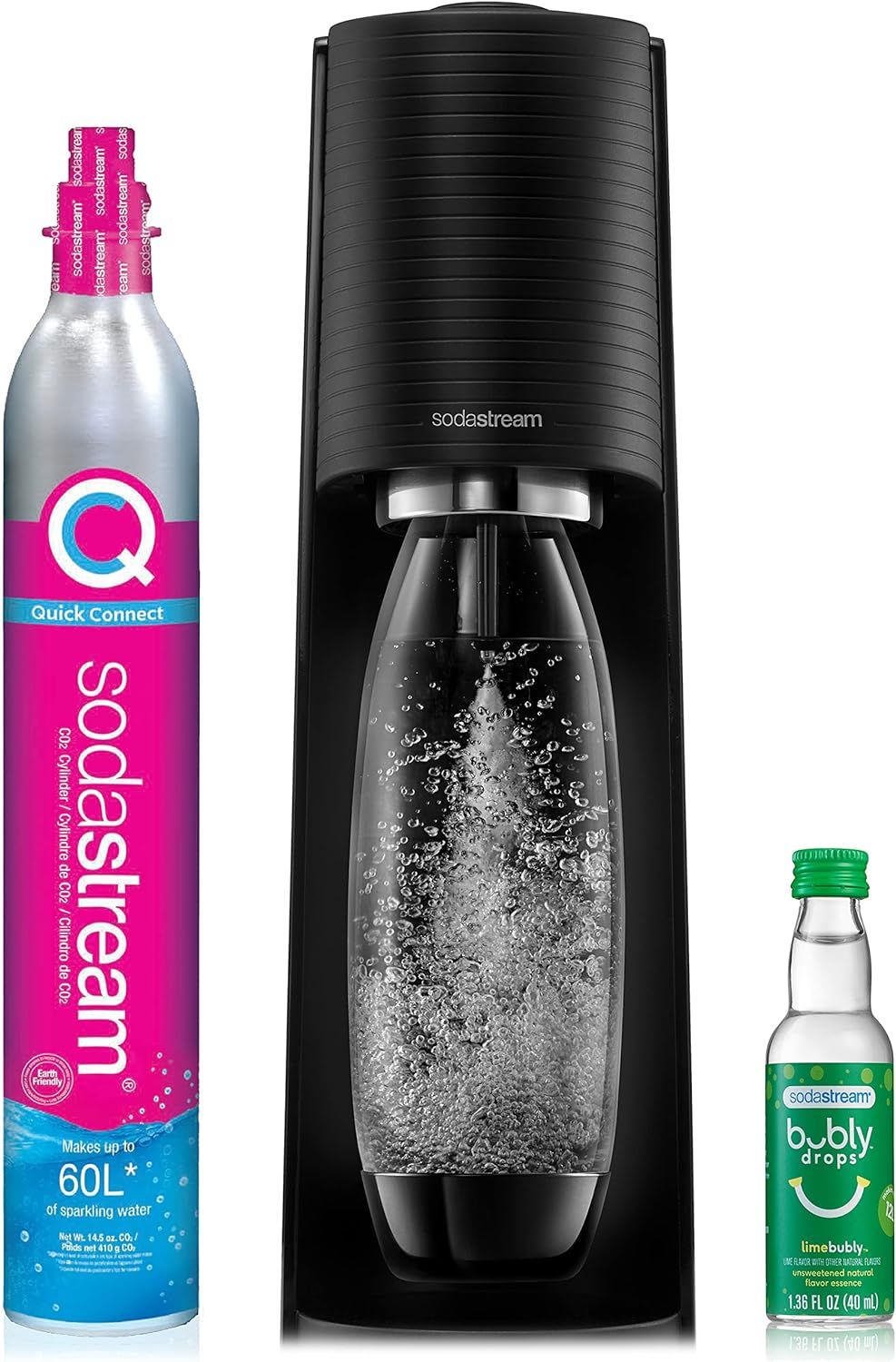 SodaStream Terra Sparkling Water Maker (Black) with CO2, DWS Bottle and Bubly Drop, Battery Power... | Amazon (US)