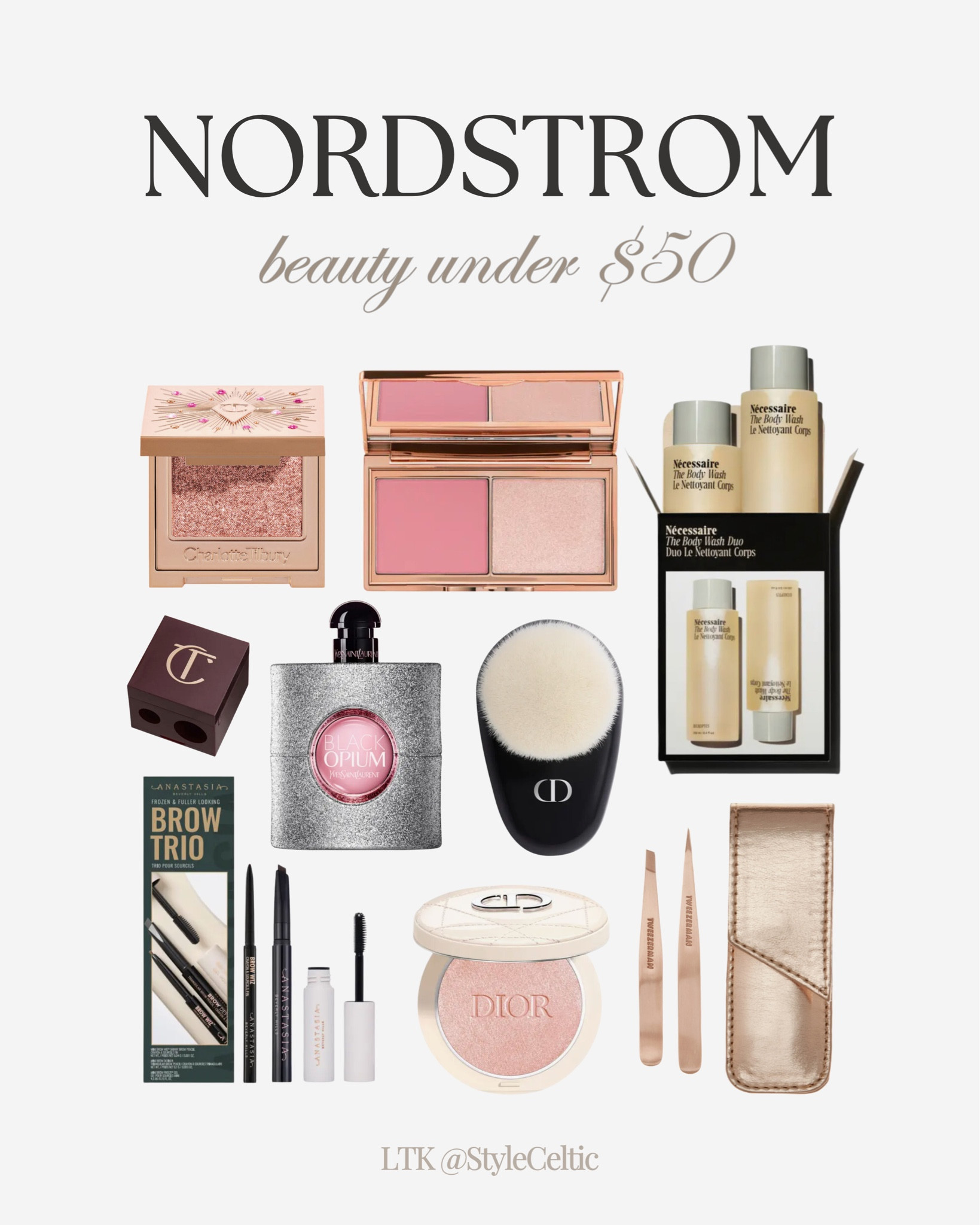 Nordstrom Makeup and Beauty Under $50 ✨
.
.
Nordstrom favorites, Nordstrom beauty, charlotte tilbury, Dior beauty, Dior makeup, necessaire body wash, beauty gifts, gifts for her, gift guide, makeup gifts, luxury makeup, luxury beauty, tweezerman tweezers, travel beauty sets, travel makeup, travel size makeup, Dior highlighter, Anastasia Beverly Hills brow wiz set, YSL black opium perfume, charlotte tilbury face palette, glitter eyeshadow topper, nars beauty, Sephora beauty, Ulta beauty, designer makeup, designer beauty, beauty gift guide

#LTKBeauty #LTKGiftGuide #LTKFindsUnder50
