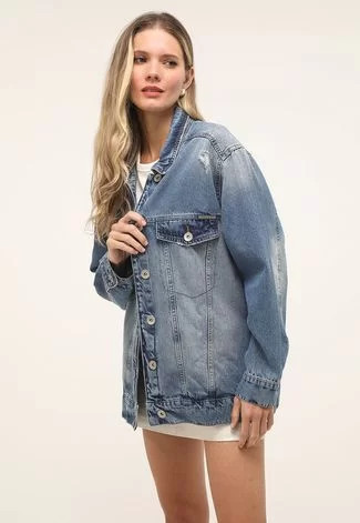 Jaqueta Jeans Colcci Oversized Azul | Dafiti (BR)