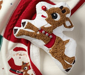 Rudolph® Shaped Light-Up Pillow | Pottery Barn Kids