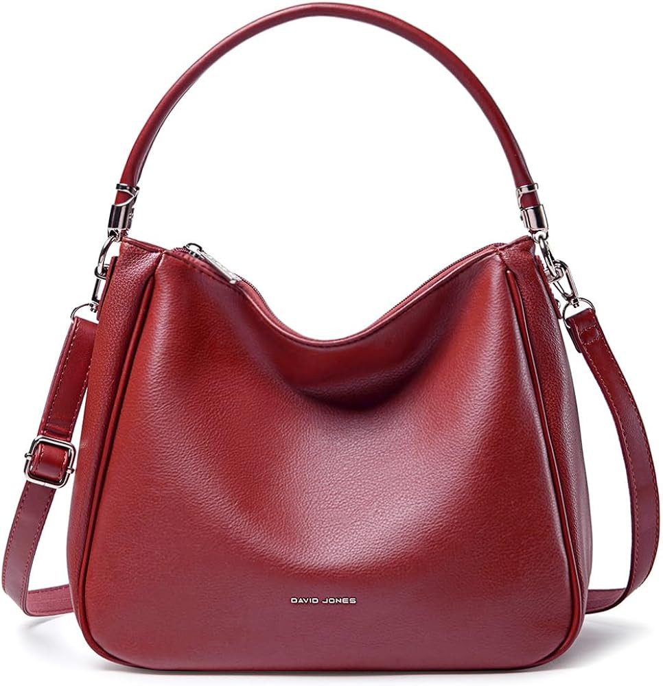 David Jones - Damen Schultertasche Hobo - Mittelgroße Umhängetasche Weich PU Leder Frau - Shopp... | Amazon (DE)