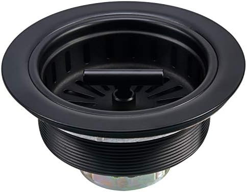 KONE Black Kitchen Sink Drain Matte Black Sink Strainer 3-1/2 Inch Drain Assembly Kit Replacement... | Amazon (US)