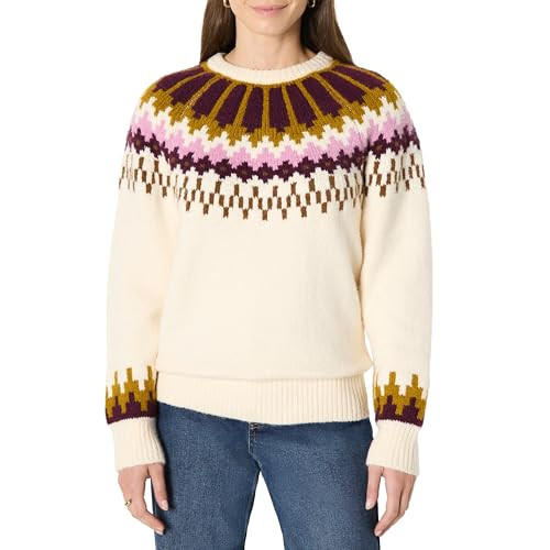Amazon Essentials (Demi's Pick) Women's Oversized-Fit Fair Isle Crewneck Sweater | Amazon (US)