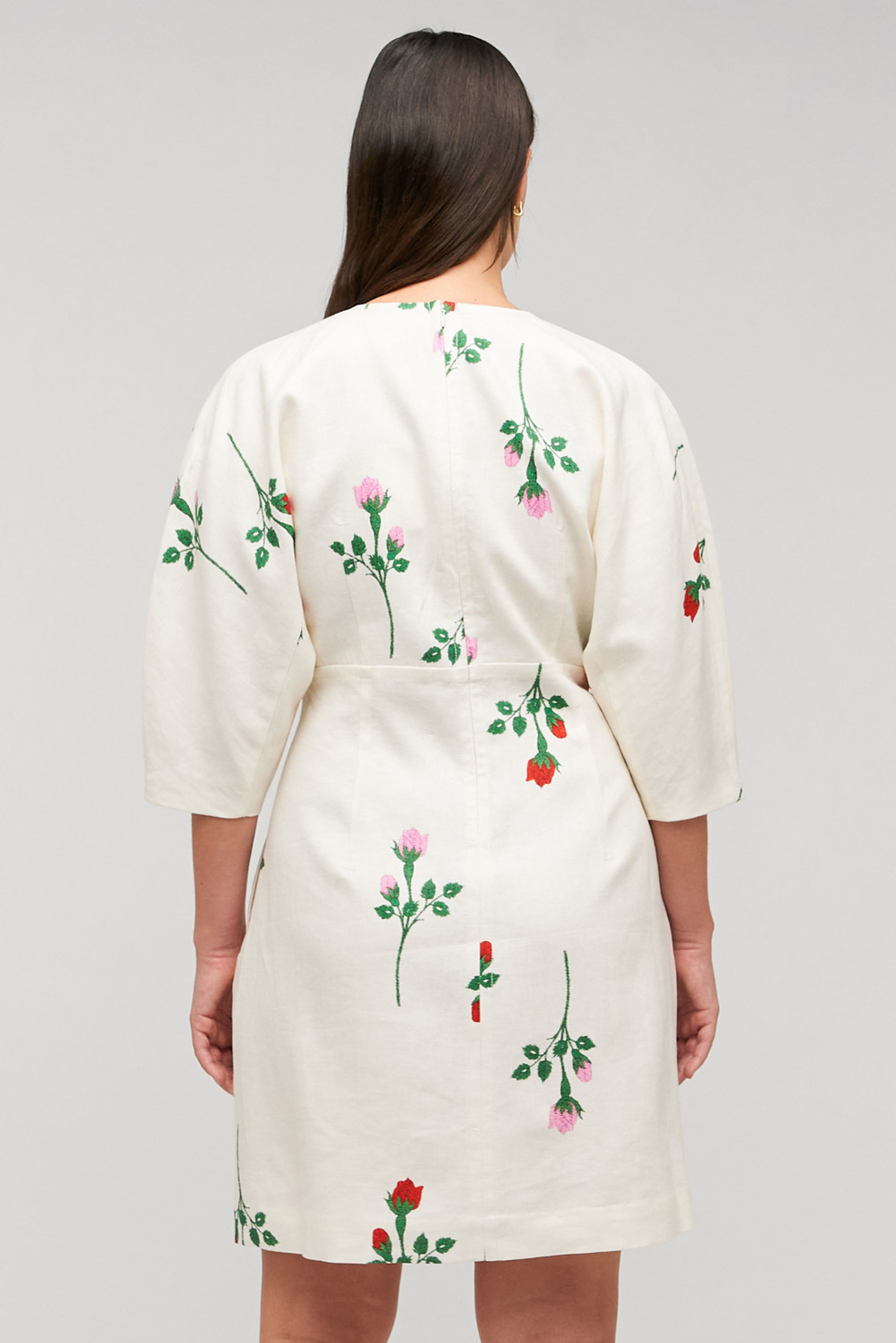 Rosebud Short Dress - Antique White | | Oroton