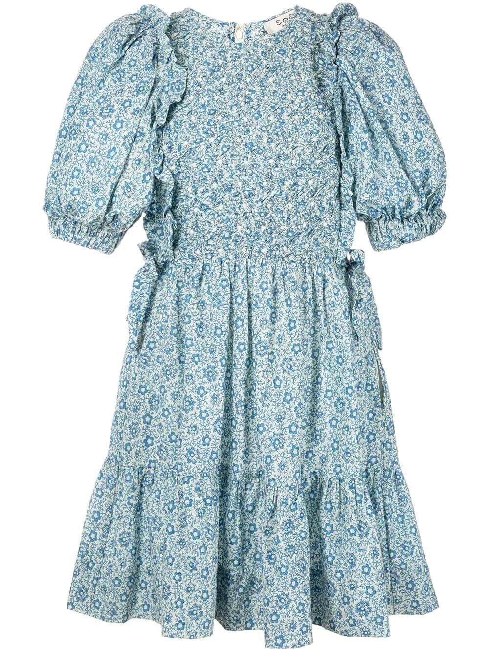 Ida Floral-Print Smocked Dress | Tootsies