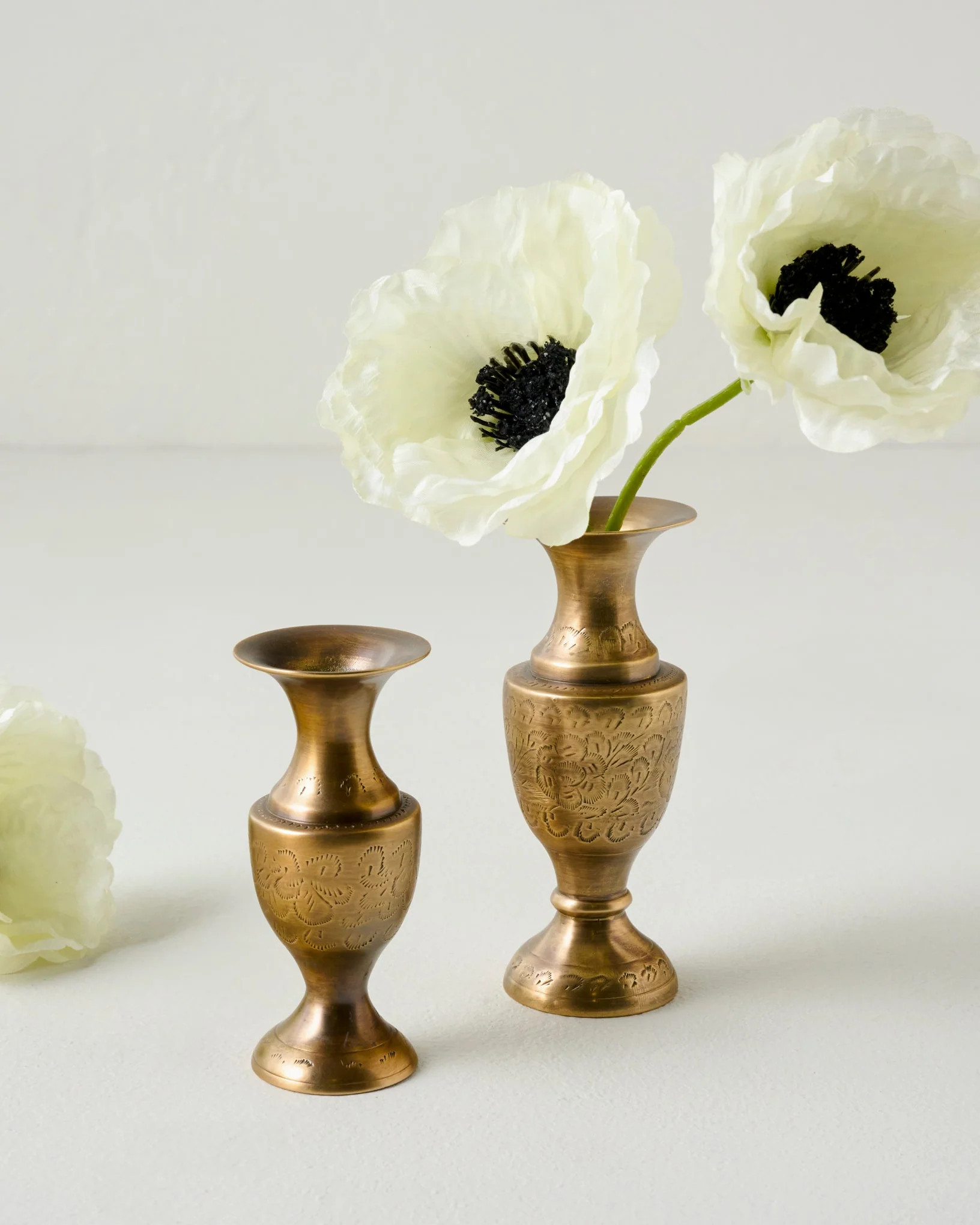 Callin Etched Brass Bud Vase | Magnolia