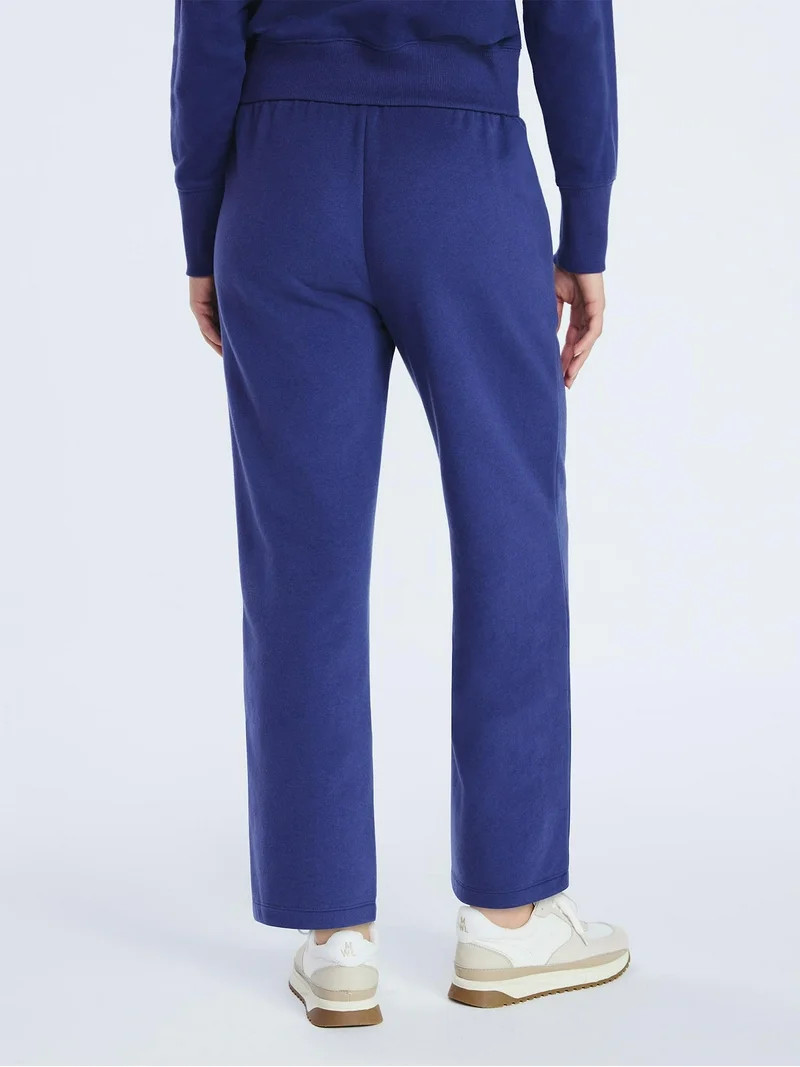 Free Assembly Women's and Women's Plus Embroidered Cropped Sweatpants, 23" Inseam, Sizes XS-4X | Walmart (US)