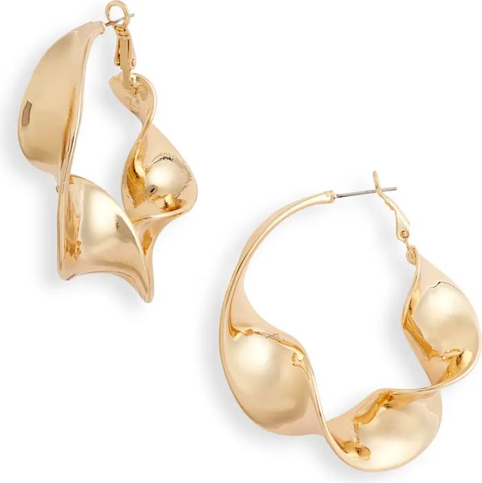 Open Edit Twisted Hoop Earrings | Nordstrom | Nordstrom