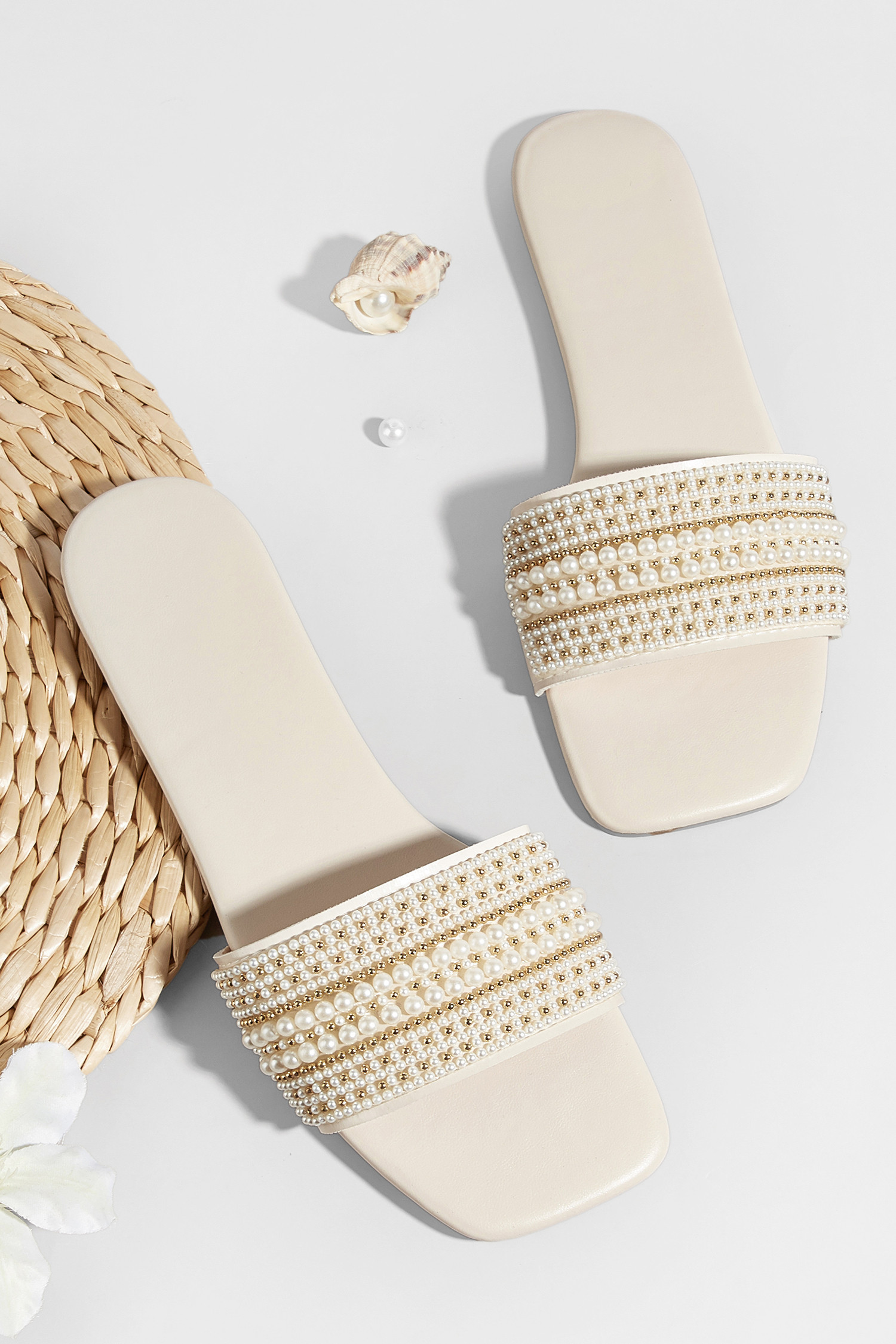 Summer Walk White Sandals | Chic Pearl Slides | Cupshe | Cupshe US