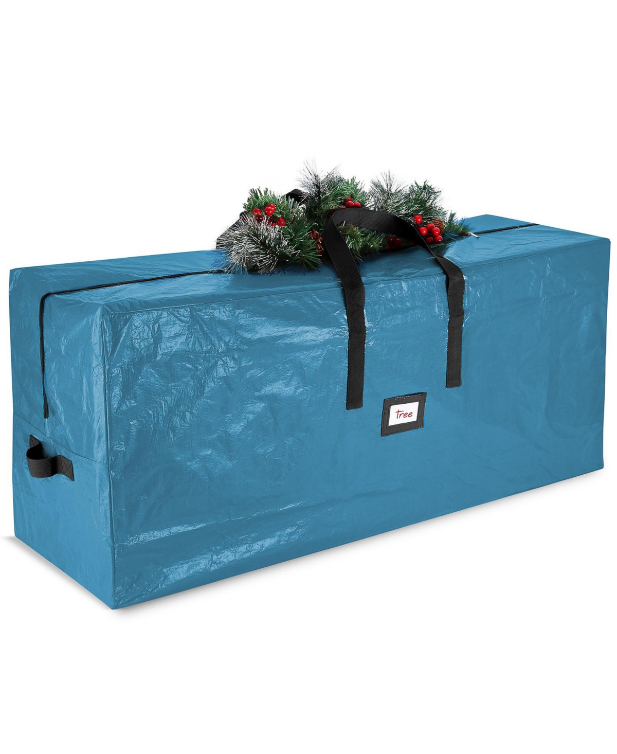 Hearth & Harbor Extra Large Christmas Tree Storage Bag with Reinforced Handles & Dual Zipper - 9 ft - Blue | Macy's