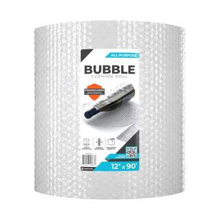 12 in. x 90 ft. Clear Bubble Cushion (2-Pack) | The Home Depot