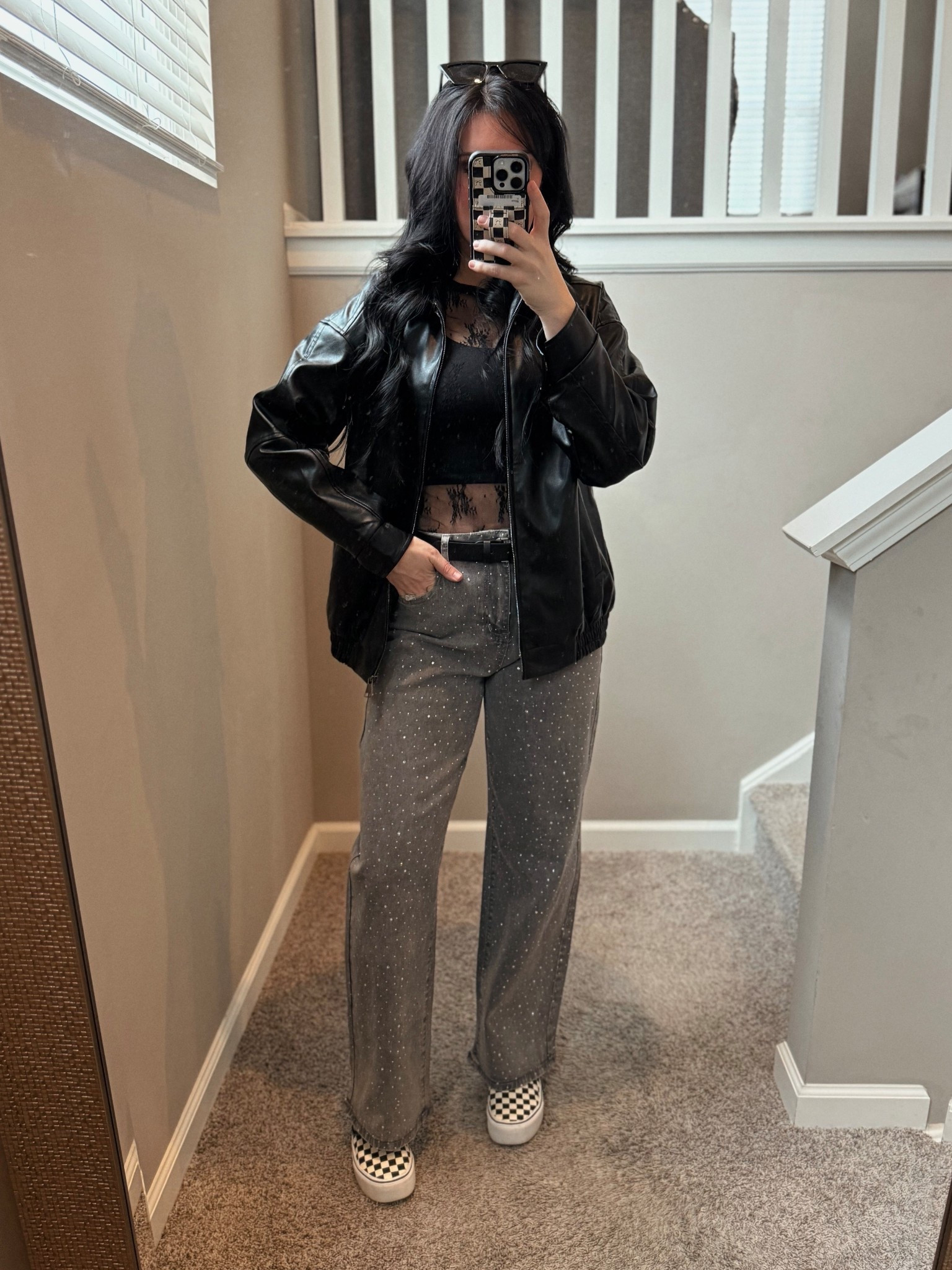 Casual alternative outfit, leather jacket is linked on my TikTok
@amazon 

#LTKTall #LTKootd #LTKmomlife