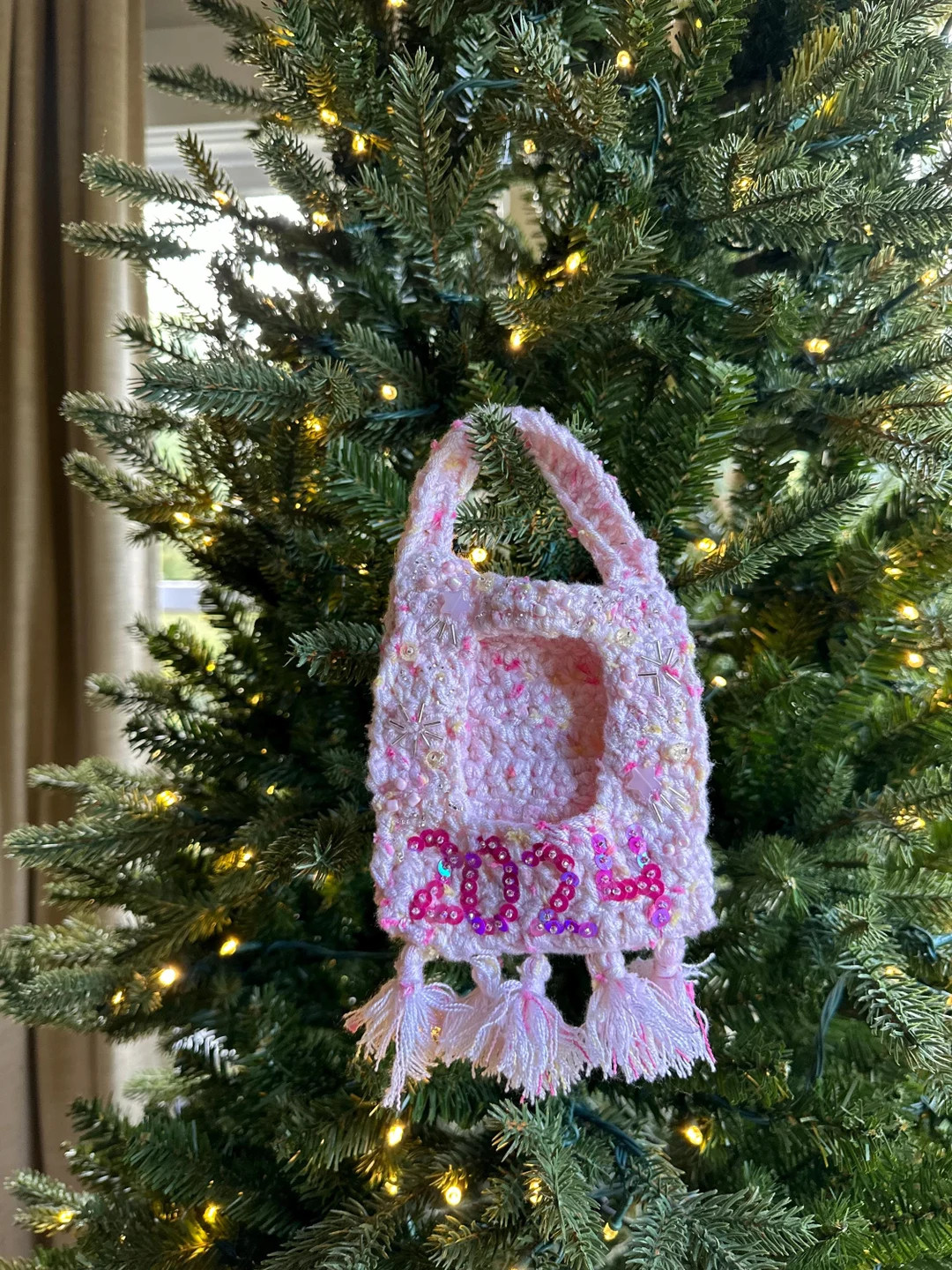 Crochet Beaded Photo Ornament Handmade Christmas or Gift Keepsake - Etsy | Etsy (US)