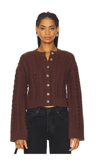Hunter Cardigan in Brown | Revolve Clothing (Global)