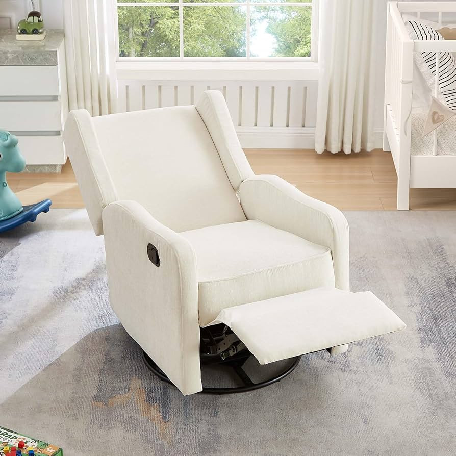 Nursery Glider Recliner Chair for Adults, Modern Swivel Rocker Recliners with Footrest, Comfy Che... | Amazon (US)