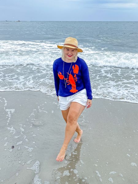 Sunday ootd 

Love this lobster sweater from the loft. While it is sold out, it does come in this cute red crab one which also happens to be on sale. Fit is true to size. 

#LTKswim #LTKFind #LTKSeasonal