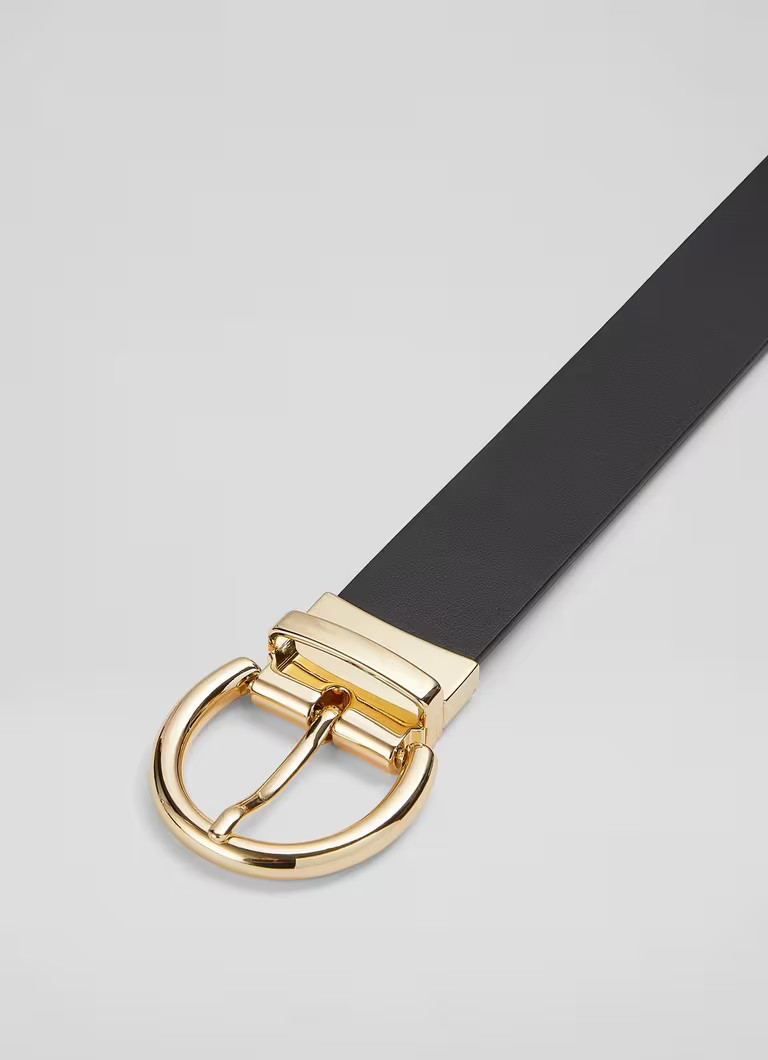 Odette Black and Tan Leather Reversible Belt | L.K. Bennett (UK)