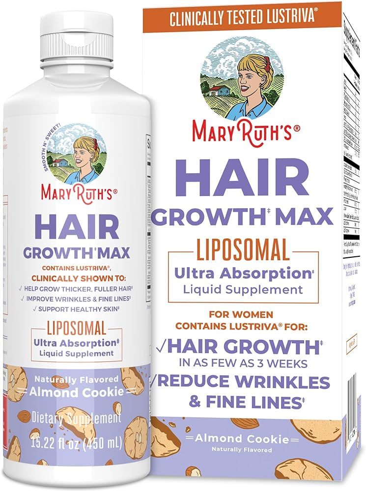 MaryRuth's Women's Hair Growth MAX Liposomal | with Lustriva® + Biotin 10000mcg + Pumpkin Seed O... | Amazon (US)